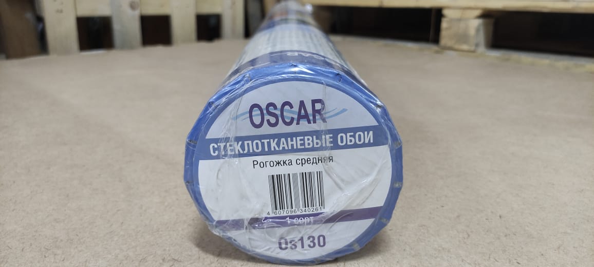 Стеклообои Oscar Os130-1c-25 Рогожка средняя (1х25 м) плотность 85 г/кв.м								