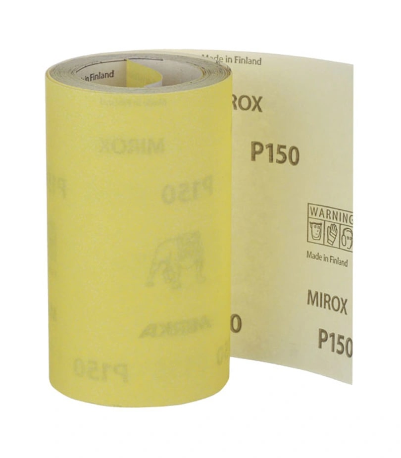 Бумага шлифовальная Мирка Мирокс 115 мм, Р150 рулон 5м								