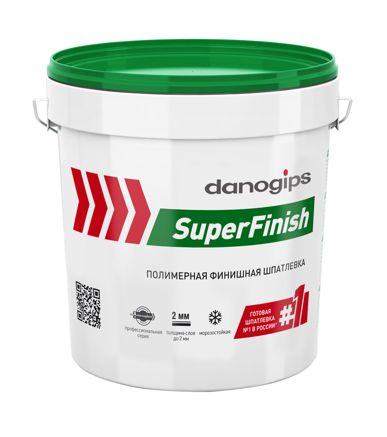 Полимерная готовая финишная шпатлевка Danogips SuperFinish / Даногипс СуперФиниш 18.1 кг