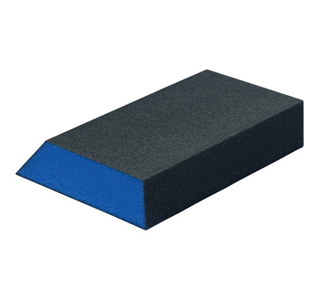 Блок шлифовальный, скошенный край, абразивное зерно Р120, размер 110х65х25мм BlueDolphin (21-083)								