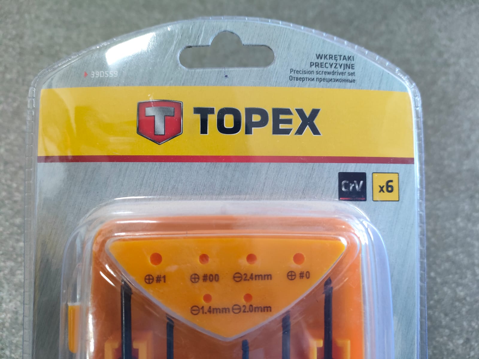 Отвертки TOPEX (Топекс) прецизионные набор 6 штук (39D559)