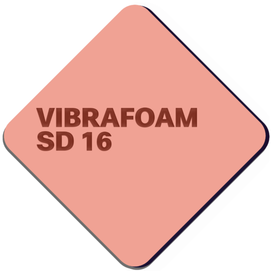Эластомер Вибрафом (Vibrafoam) SD 16 розовый 2000х500x25 мм