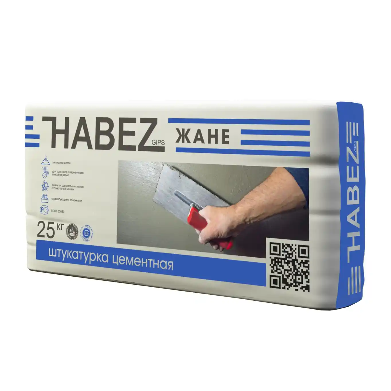 Штукатурка цементная Хабез Жане 25кг (56шт)