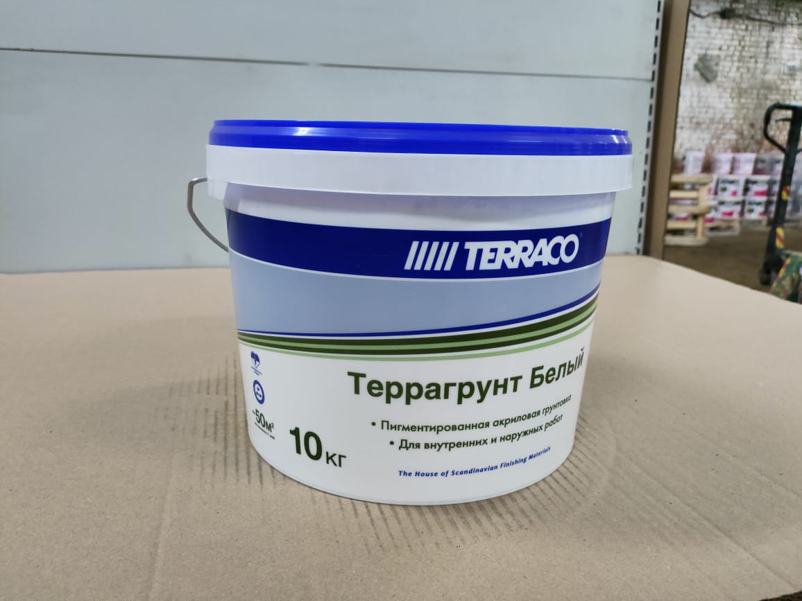 Грунт белый/колер. используется перед нанесе-ем финишных покрытий Terragrunt White/Colored 10кг (48)