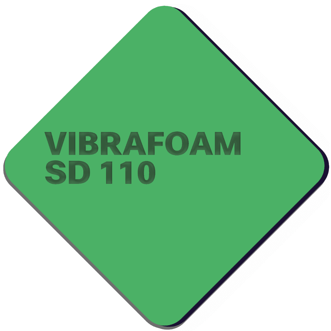 Эластомер Вибрафом (Vibrafoam) SD 110 зеленый 2000х500x12,5 мм
