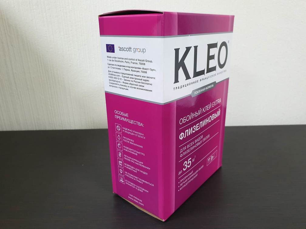 Обойный клей Флизелиновый 250 гр KLEO / КЛЕО Extra