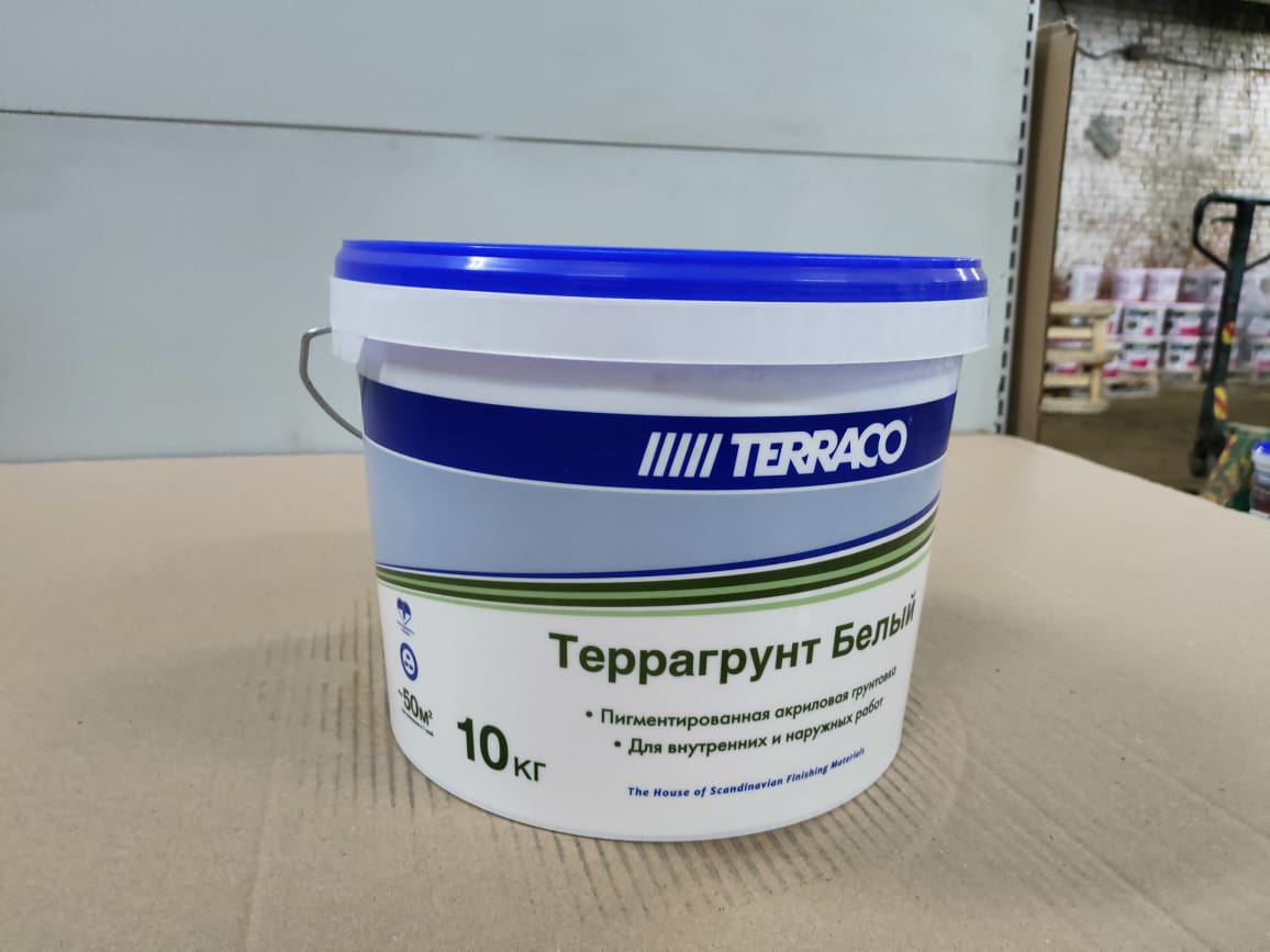 Грунт белый/колер. используется перед нанесе-ем финишных покрытий Terragrunt White/Colored 10кг (48)