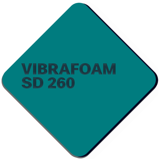 Эластомер Вибрафом (Vibrafoam) SD 260 сине-зеленый 2000х500x25 мм