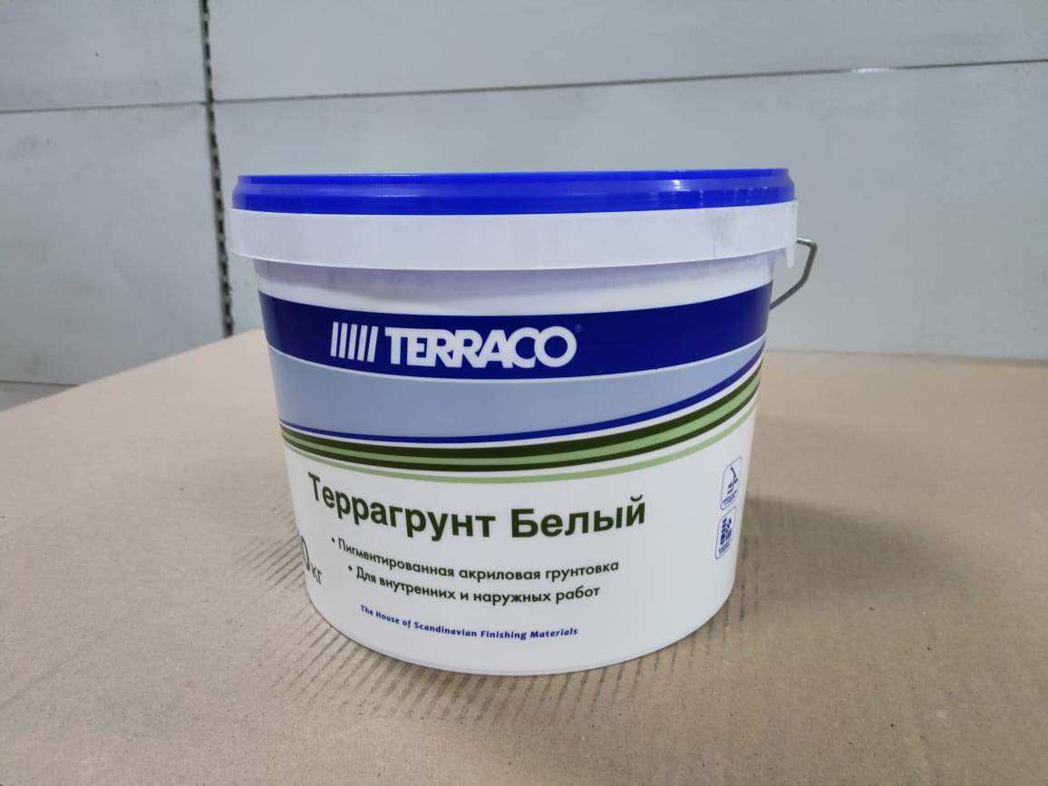 Грунт белый/колер. используется перед нанесе-ем финишных покрытий Terragrunt White/Colored 10кг (48)