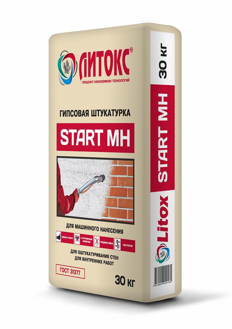 Штукатурка гипсовая для машинного нанесения Литокс Start-MH / Старт-МН 30 кг