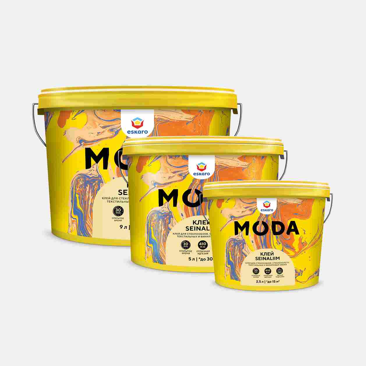 Готовый клей для обоев "MODA Seinaliim" 9л