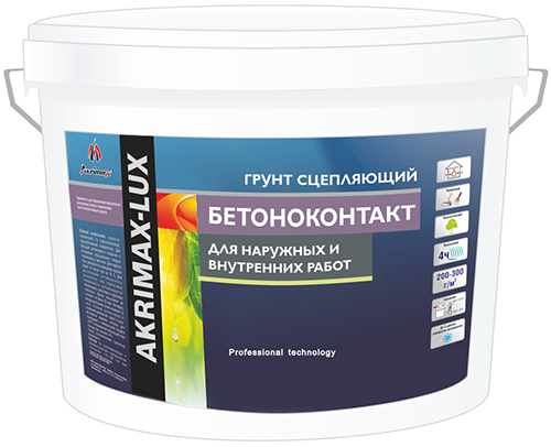 Грунт сцепляющий бетоноконтакт (бетонконтакт) AKRIMAX LUX 3 кг								