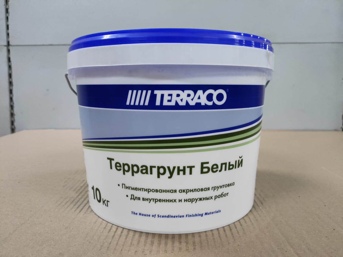 Грунт белый/колер. используется перед нанесе-ем финишных покрытий Terragrunt White/Colored 10кг (48)