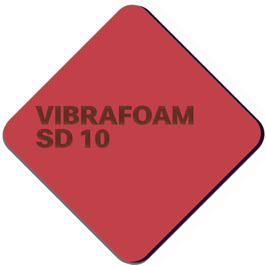 Эластомер Вибрафом (Vibrafoam)  SD 10 красный 2000х500x12,5 мм