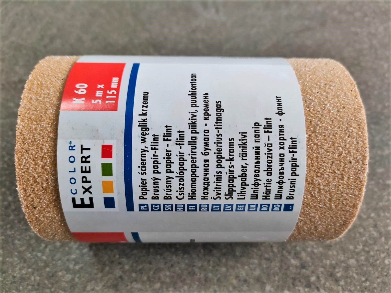 Наждачная бумага, кремн. крошка, зерно К60, рулон, бумажная основа Color Expert (93106527)