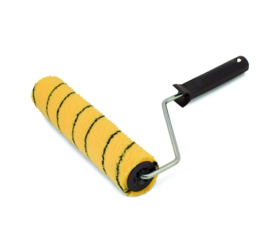 Ролик 25 см, K44 полиэстер 12мм, ручка 8мм,желтый с черной нитью Color Expert (84497750)								