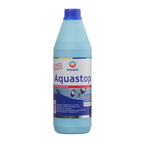 Грунт влагоизол. конц. 1:5 "Eskaro Aquastop" 0,5л (упак 20шт) (синий) СТОК