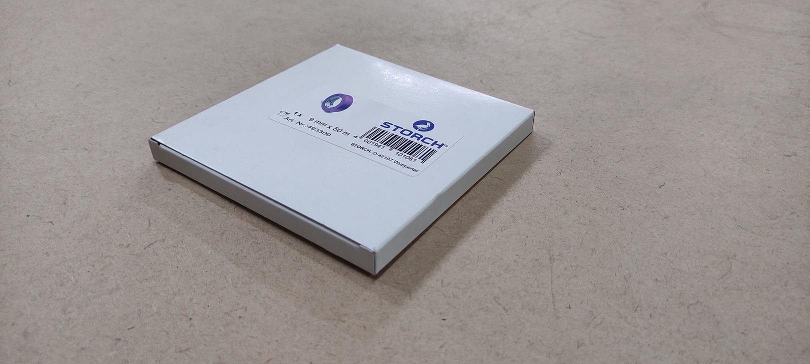 Лента малярная бумажная экстратонкая (0,085 мм) рисовая бумага фиолет 9 мм х 50 м STORCH (493309)								