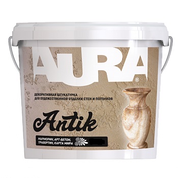 Декоративная штукатурка AURA Antik 16 кг для художественной отделки стен и потолков