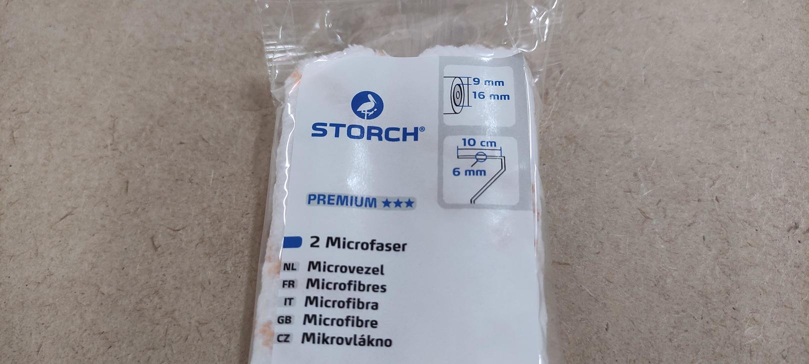 Валик Микрофибра STORCH Premium MicroSTAR 9 orange, ворс 9 мм, ширина 10 см, ядро 16 мм (2шт/уп)
