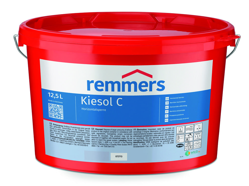 Специальный крем для инъектирования безнапорным и напорным методом REMMERS KIESOL C 12,5 л								