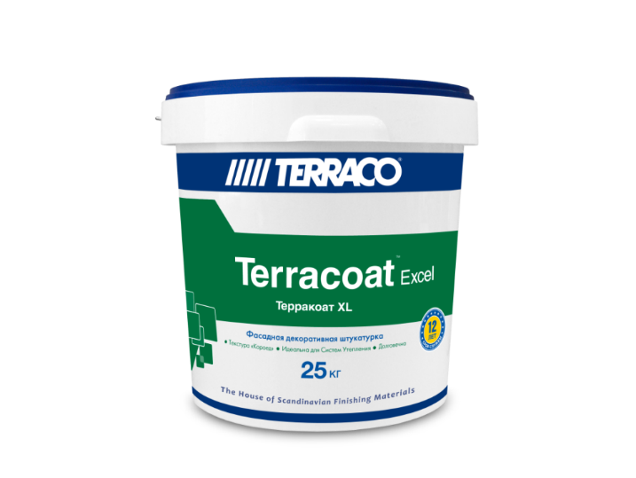 Фасадная декоративная штукатурка с текстурой "Короед" акрил Terracoat XL (1,5 мм) 25 кг								