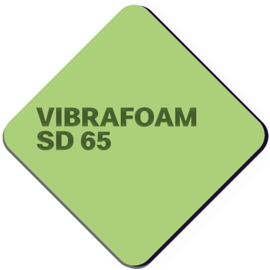 Эластомер Вибрафом (Vibrafoam) SD 65 светло-зеленый 2000х500x12,5 мм