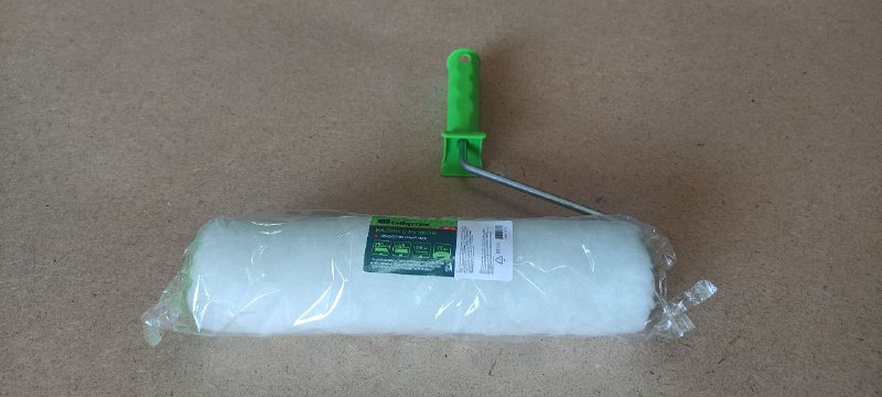 Валик с ручкой 250 мм (диаметр 48 мм, бюгель 6 мм, ворс 15 мм) искусственный мех СИБРТЕХ								