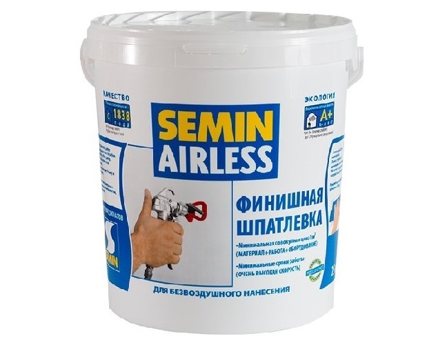 Шпатлевка финишная для безвоздушного нанесения SEMIN AIRLESS 25 кг