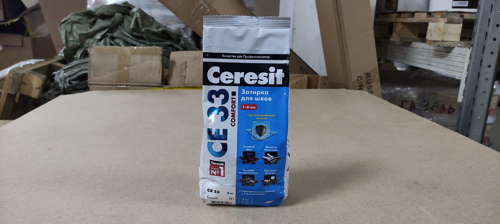 Затирка для швов 1-5 мм Ceresit СЕ 33 Comfort (цвет - белый) 2 кг