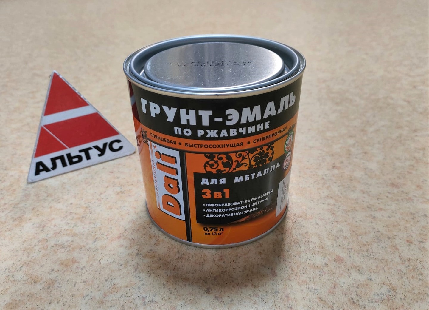Эмаль по ржавчине DALI белая RAL 9010 0,75л. Рогнеда								