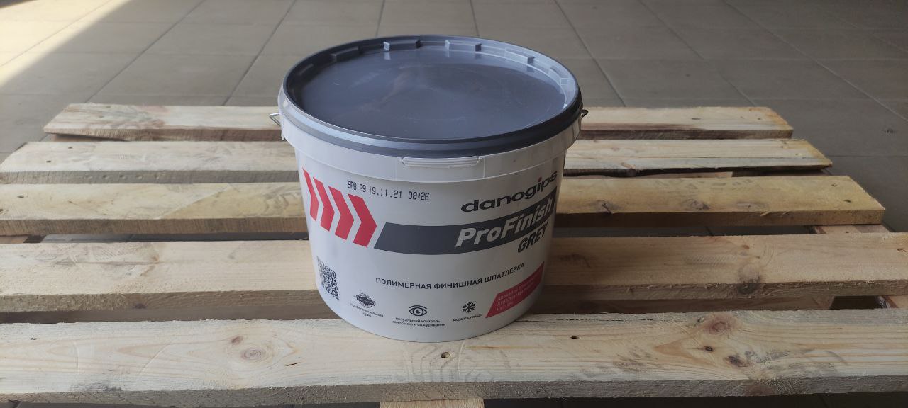 Полимерная финишная шпаклевка Danogips ProFinish Grey / Даногипс ПроФиниш серая 16,5 кг