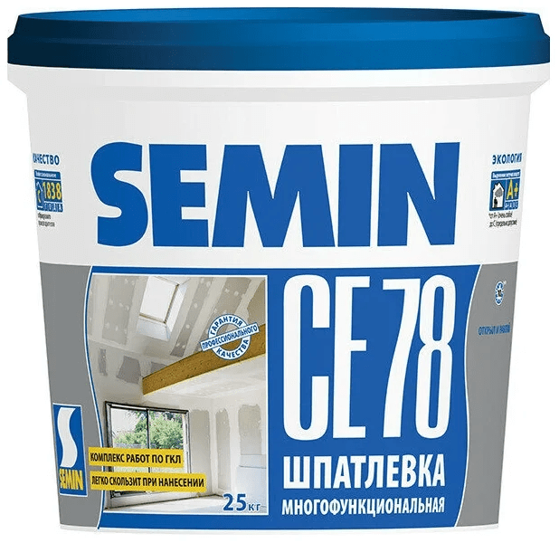 Шпатлевка универсальная полимерная SEMIN СЕ 78 синяя крышка 15 кг