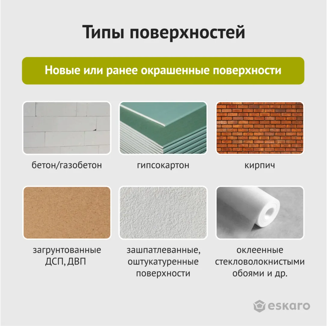 Глубокоматовая краска для стен и потолков Eskaro Akrit 4 (База А - белая) 9,5 л