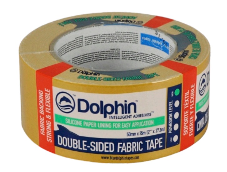 Двухсторонняя ковровая лента 50мм х 25м Blue Dolphin (05-3-03) для работ на грубых поверхностях