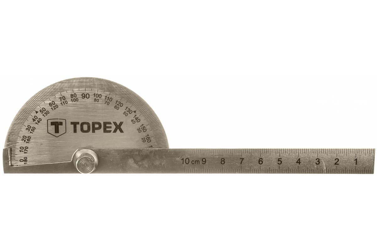 Угломер с линейкой TOPEX 100 мм, нержавеющая сталь