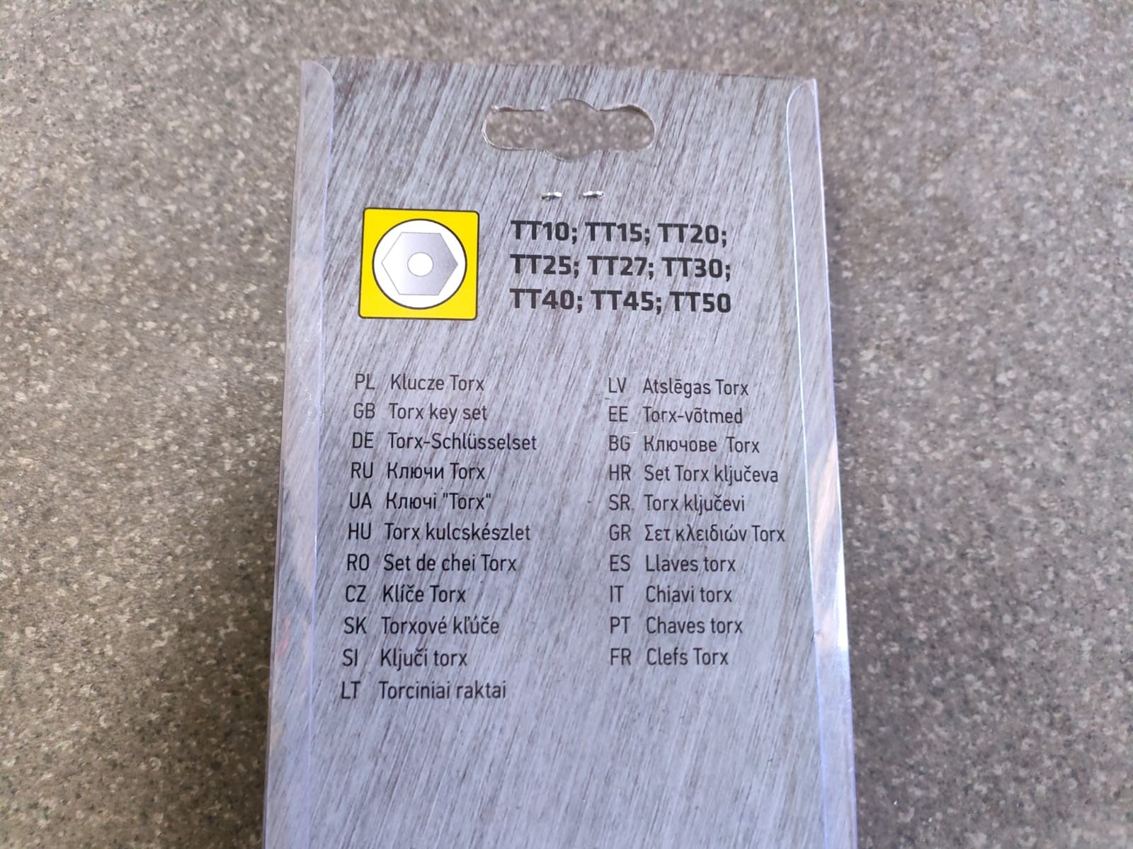 Набор ключей звездочек с отверстием torx TOPEX размер T10 - T50 (9 шт)