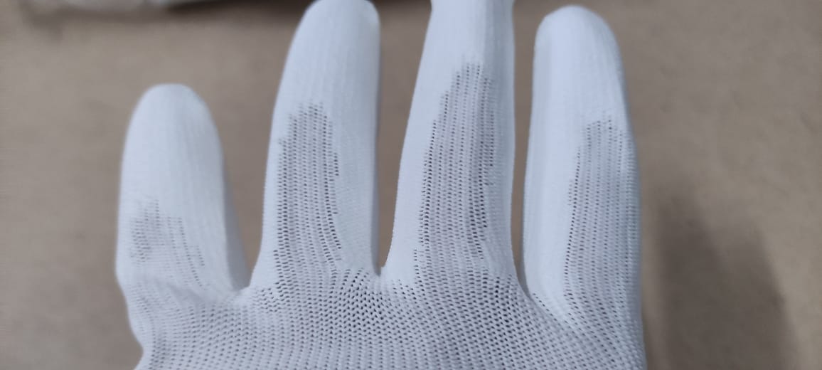 Рабочие защитные строительные перчатки Sheetrock белые полиэстер с обивкой из полиуретана, размер XL
