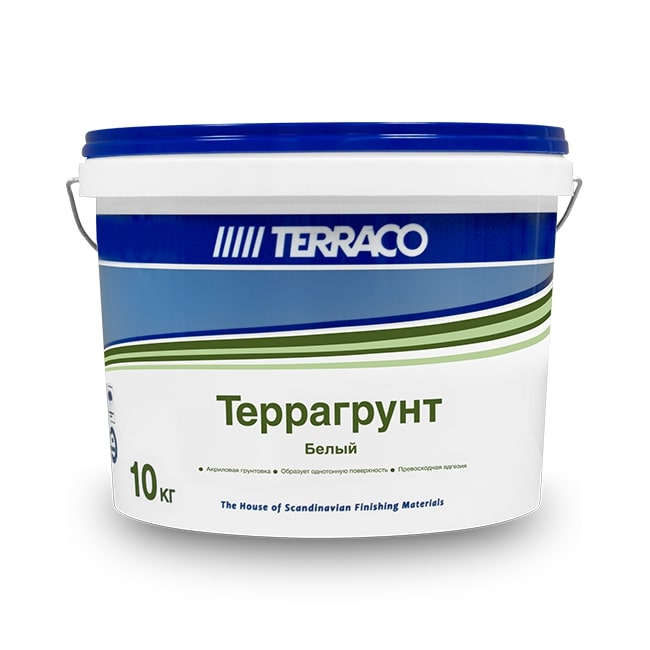 Грунт белый/колер. используется перед нанесе-ем финишных покрытий Terragrunt White/Colored 10кг (48)