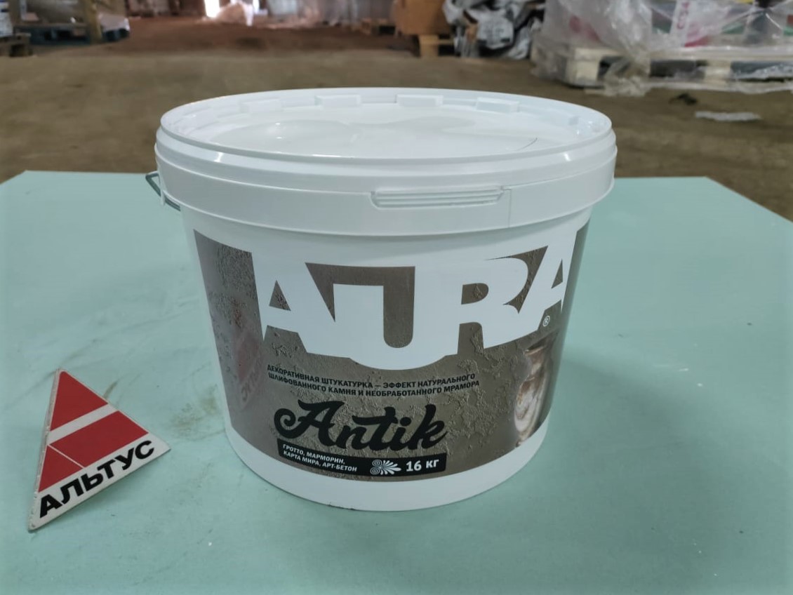 Декоративная штукатурка AURA Antik 16 кг для художественной отделки стен и потолков								